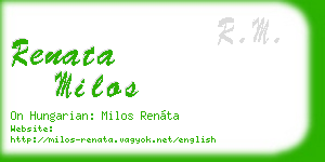 renata milos business card